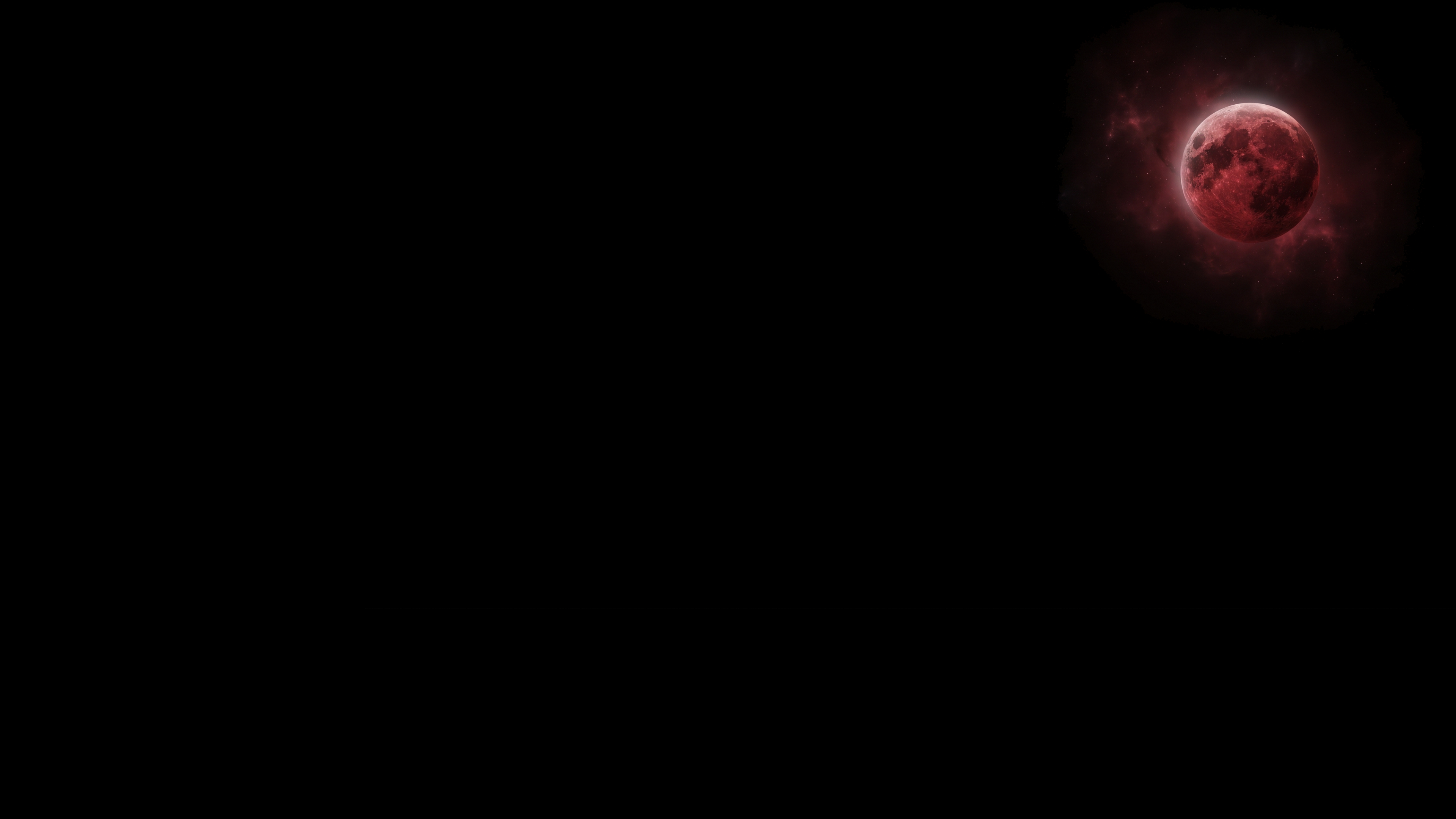 Crimson Moon On Black Sky 2